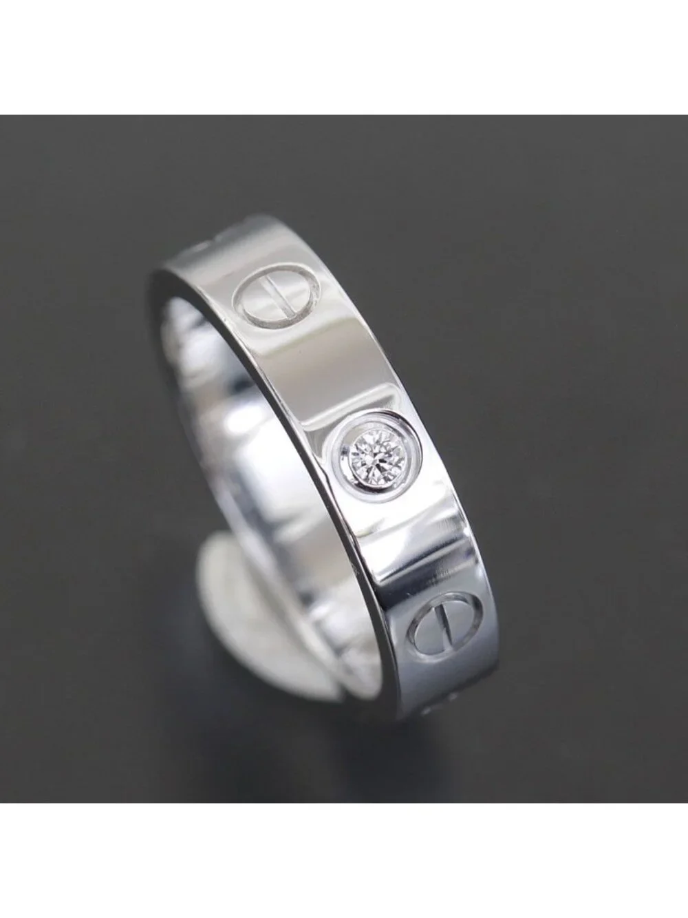 Cartier Mini Love Ring Diamond 750 18k White Gold